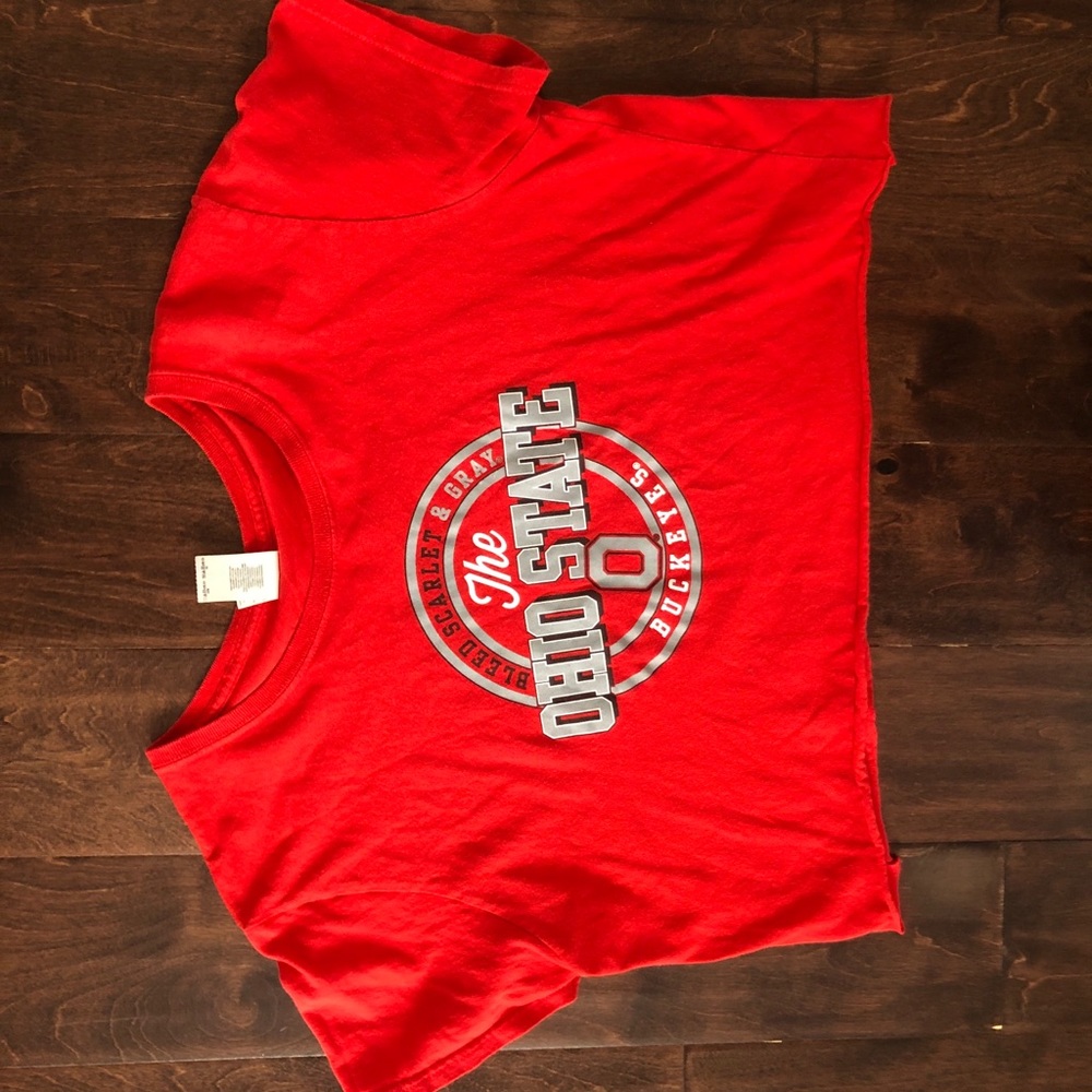 THE ohio state cropped tee